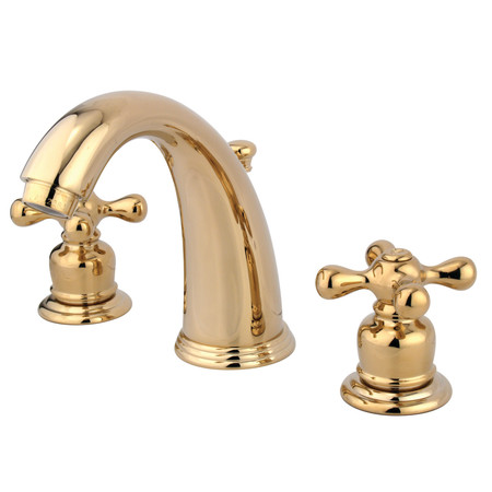 KINGSTON BRASS Widespread Bathroom Faucet, Polished Brass GKB982AX